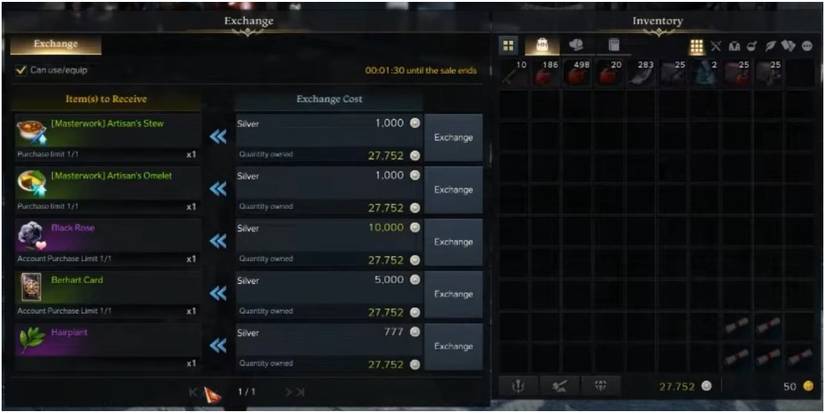 Lost Ark Looking At The Inventory Of A Wandering Merchant