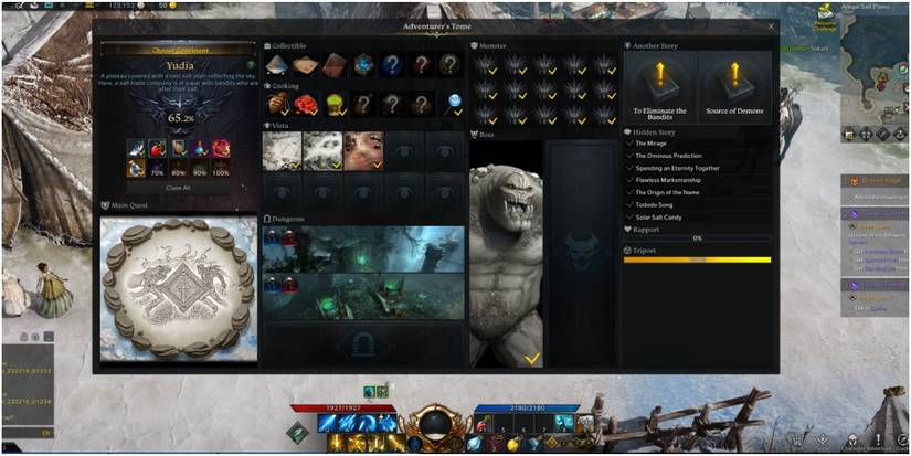 Lost Ark Looking At Yudia Completion In The Adventurer's Tome