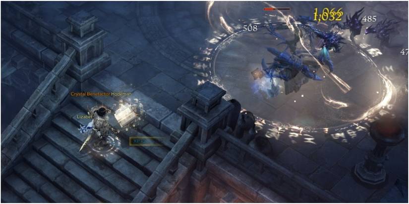 Lost Ark Paladin Dealing Damage And A Stun From Afar