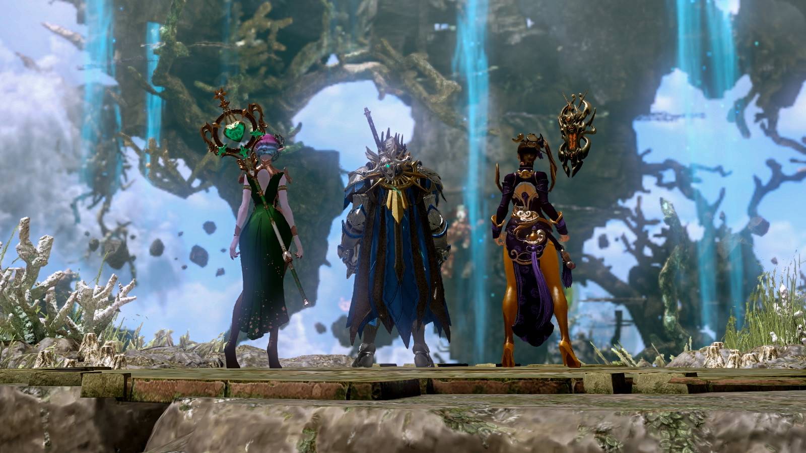 Lost Ark player characters in a party