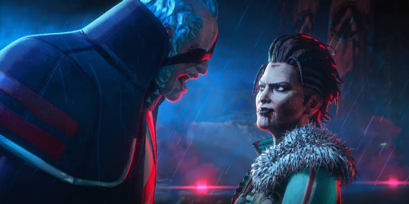 Mad Maggie receives judgment during a trailer for Apex Legends