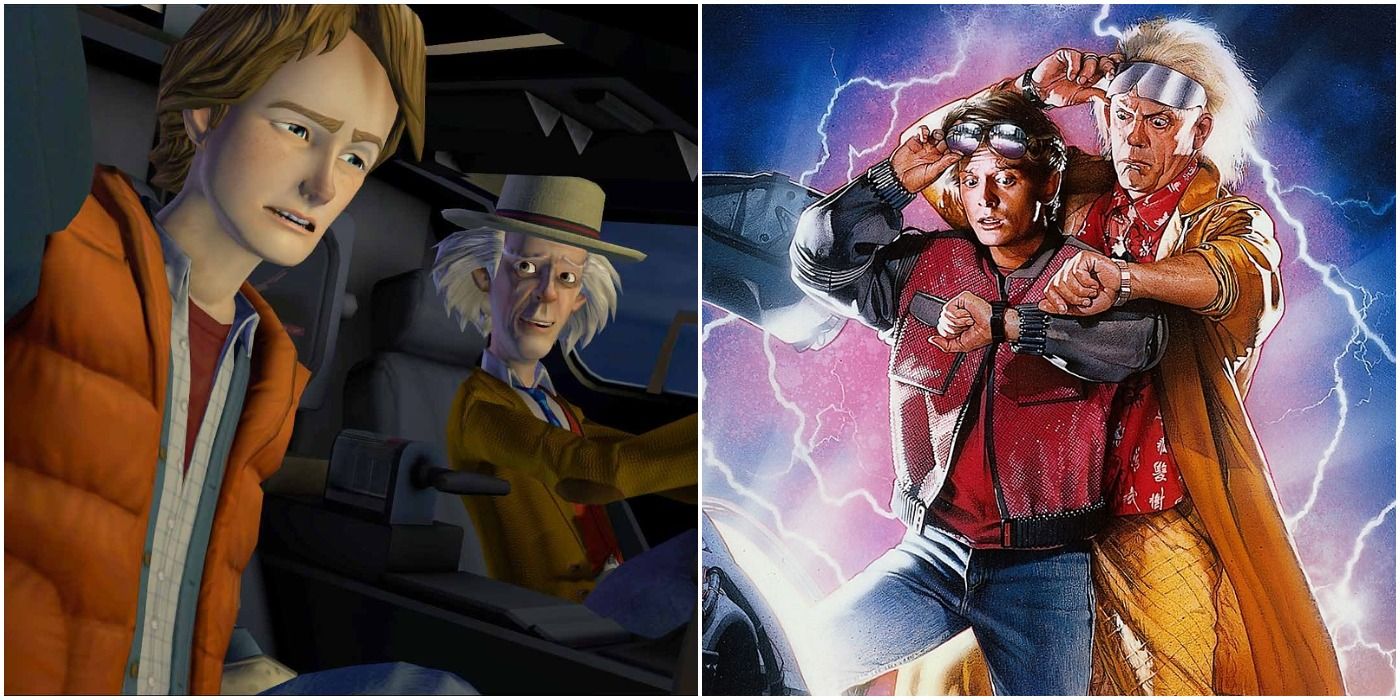 Marty and Doc in Back to the Future: Part 2 and the game