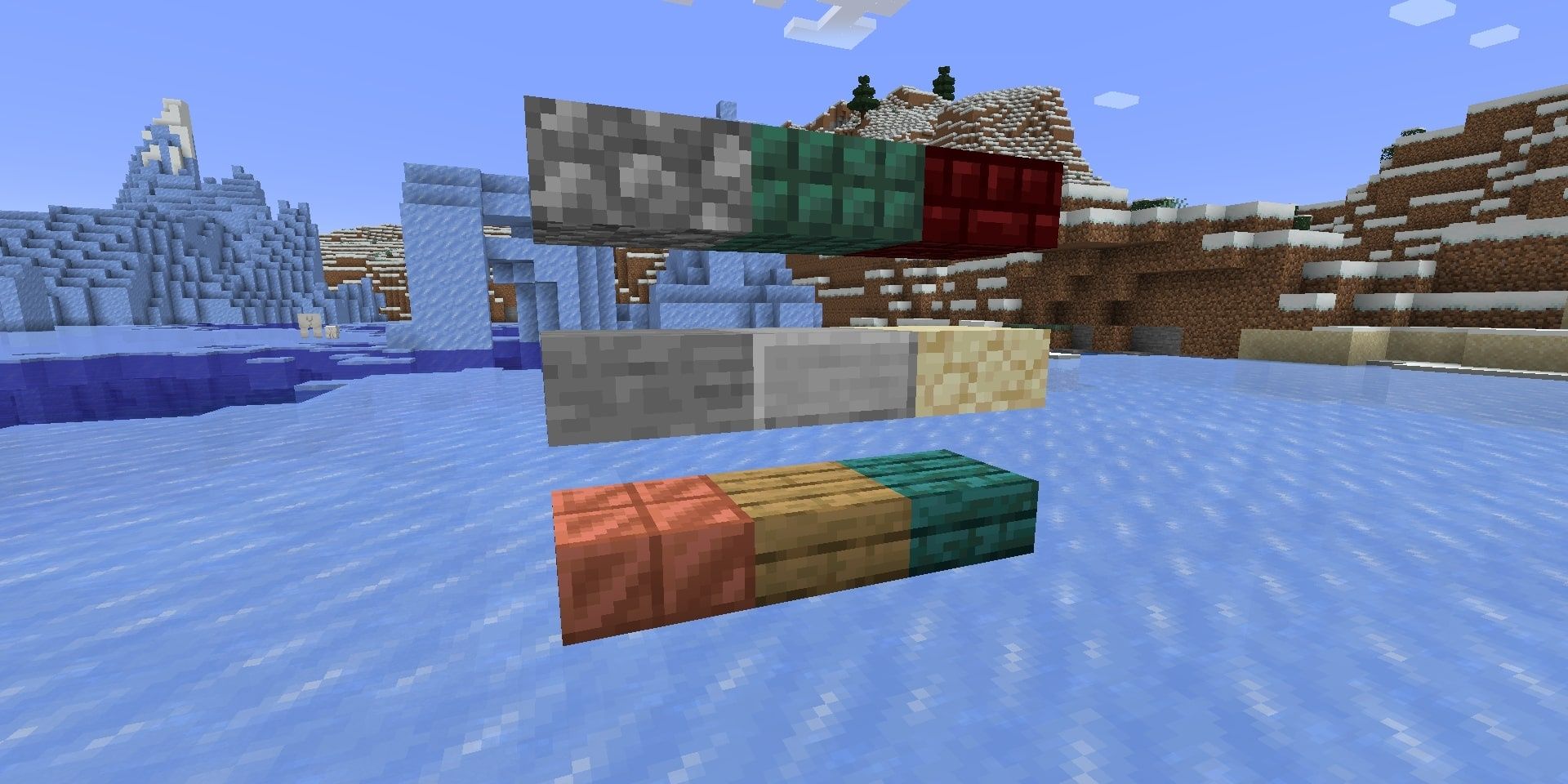 Some of the slabs in Minecraft