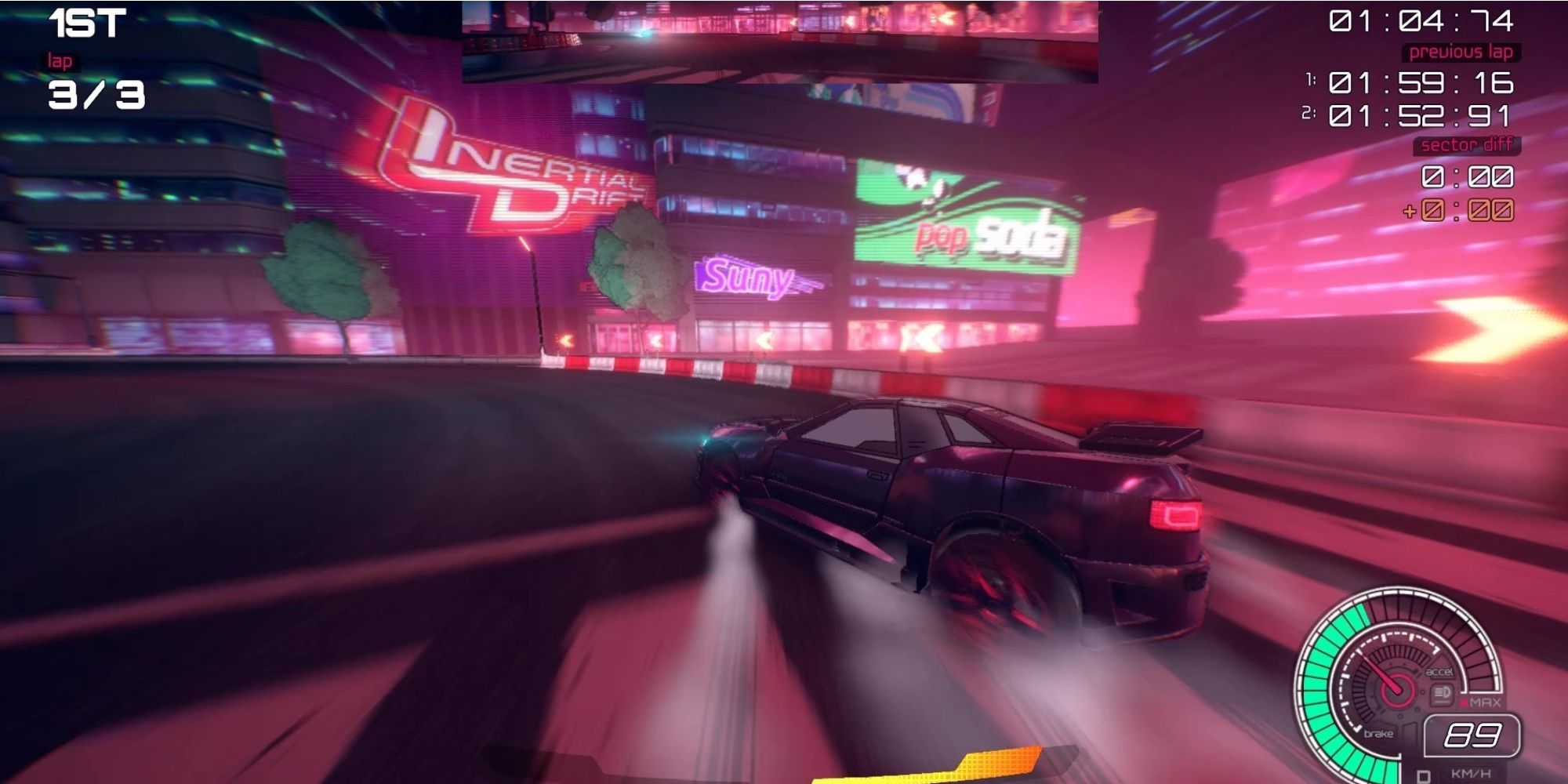 Самые реалистичные гоночные игры — Inertial Drift — игрок стильно мчится по улицам