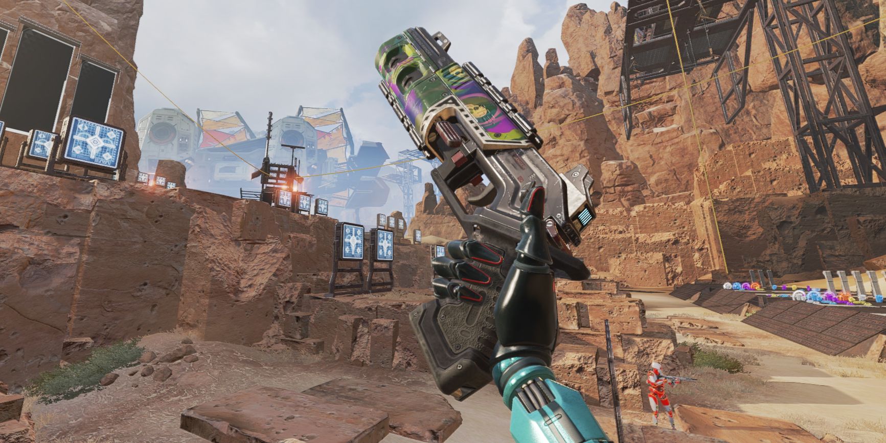 The Mozambique shotgun in the Firing Range, in Apex Legends