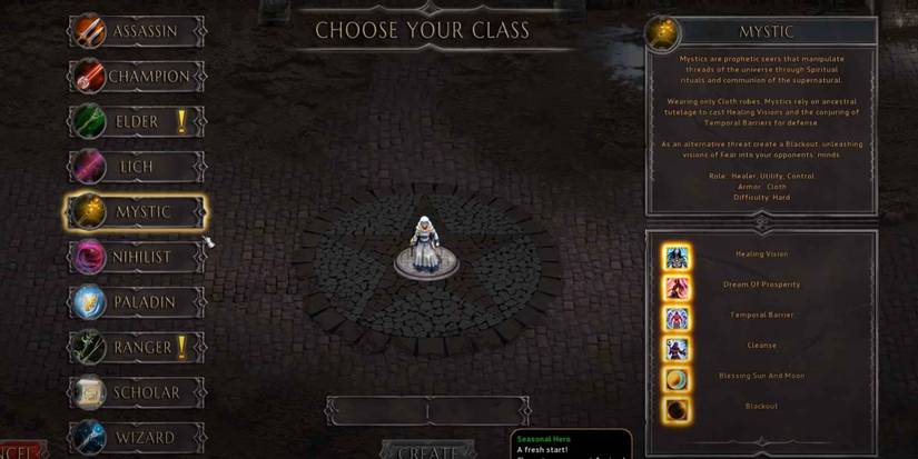 The Mystic class in Arena of Kings