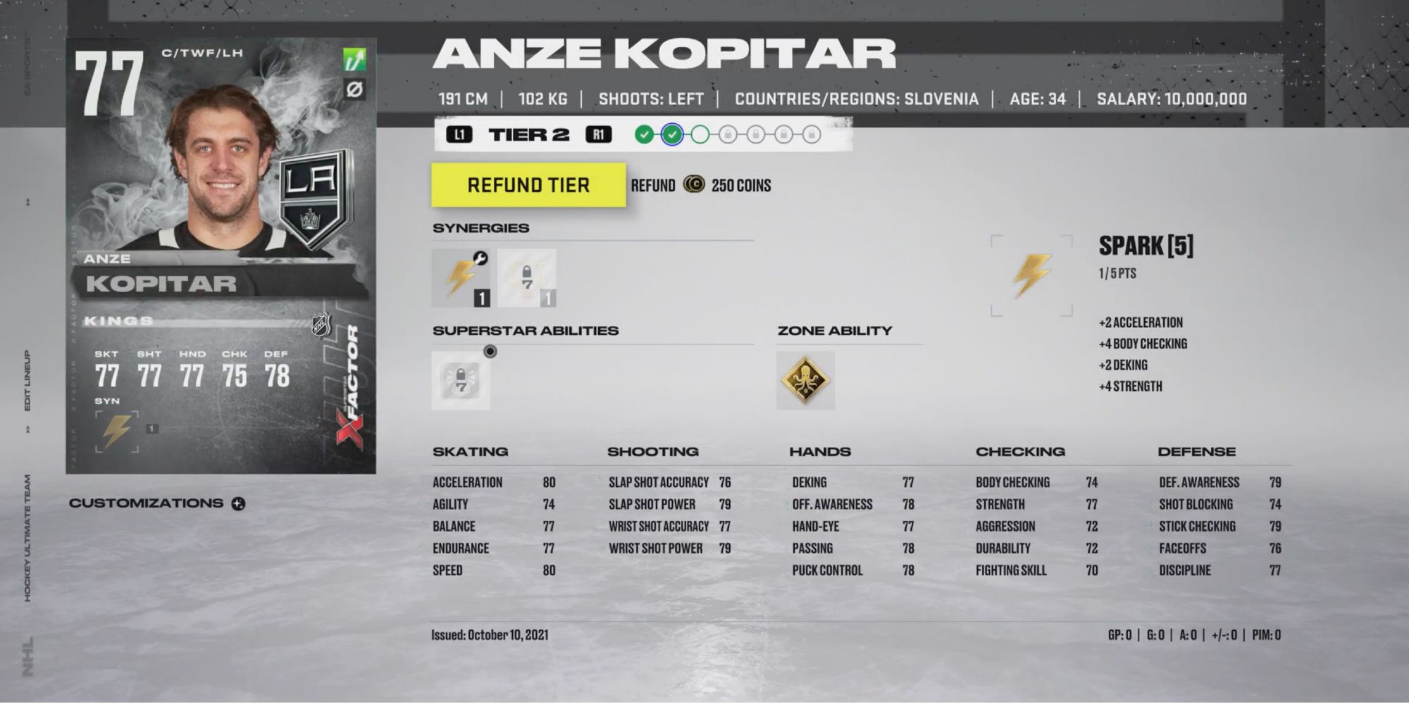 NHL 22 - Level Up Key Players - Player upgrades players to increase their stats