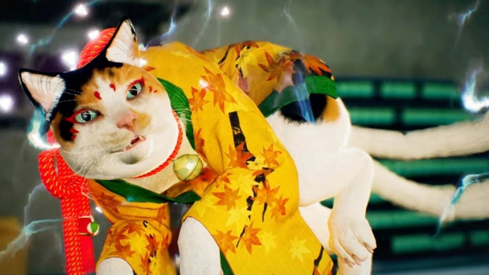 A nekomata yokai operating a bodega in Ghostwire: Tokyo