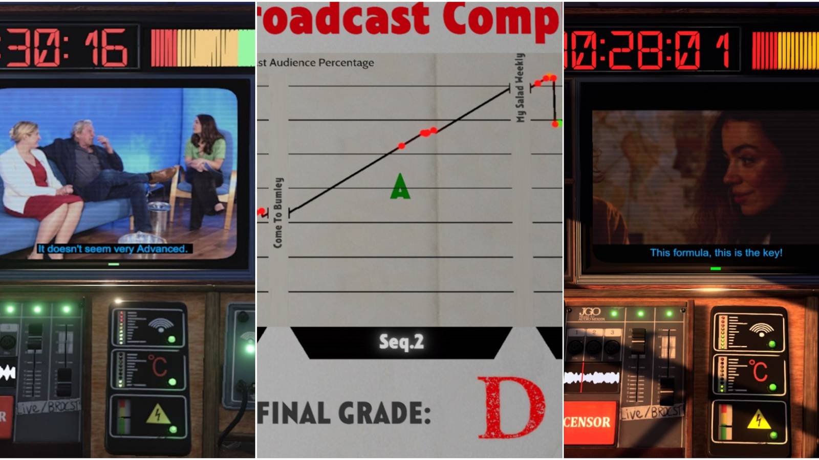 Not for Broadcast - A joined image of two clips and a ranking.