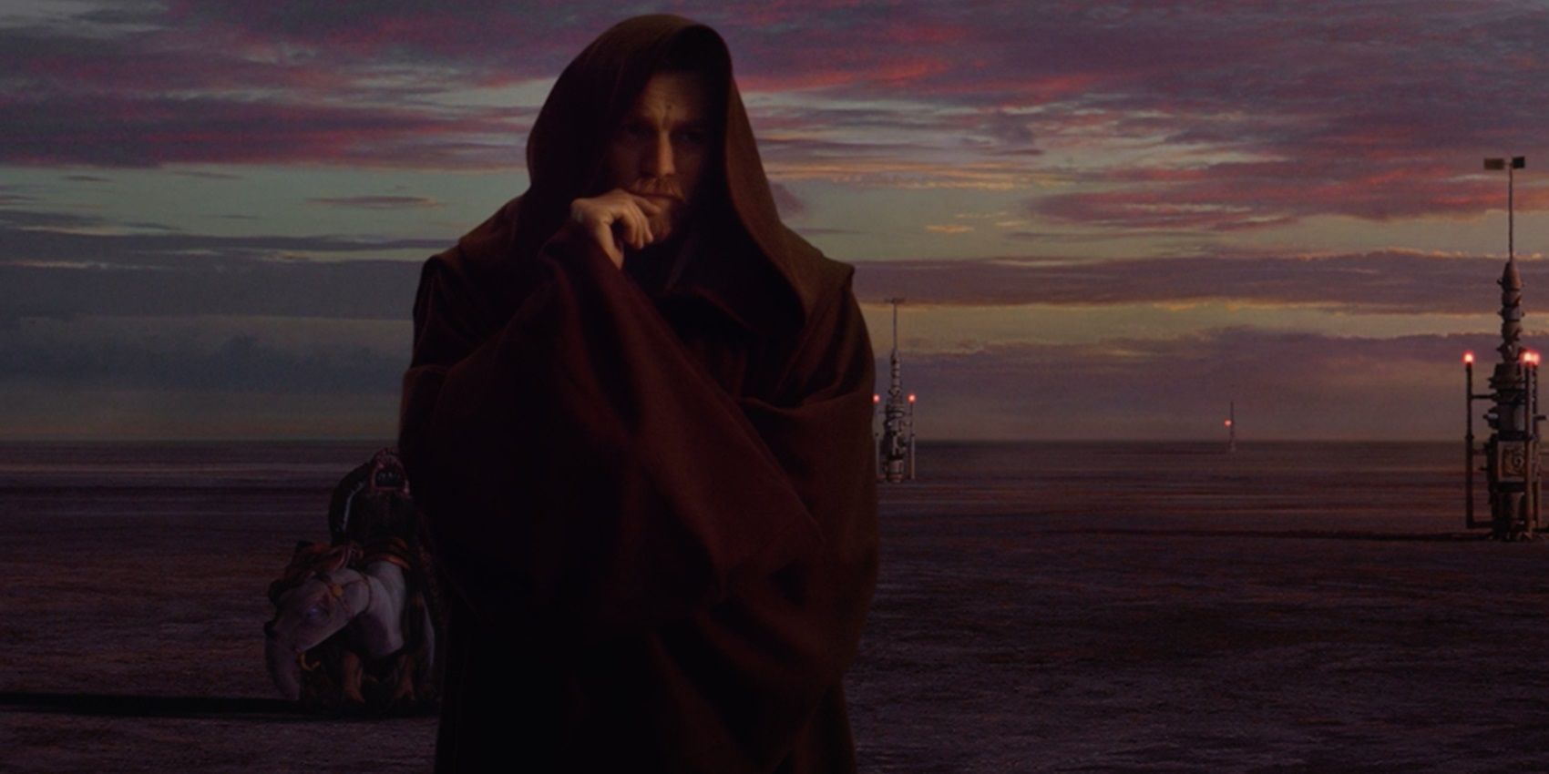 Obi-Wan leaves Luke on Tatooine in Star Wars Episode III Revenge of the Sith