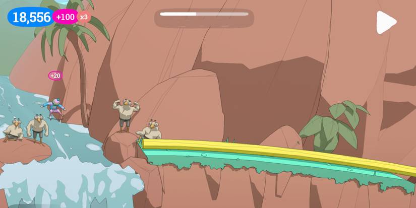 A replay of a level in OlliOlli World