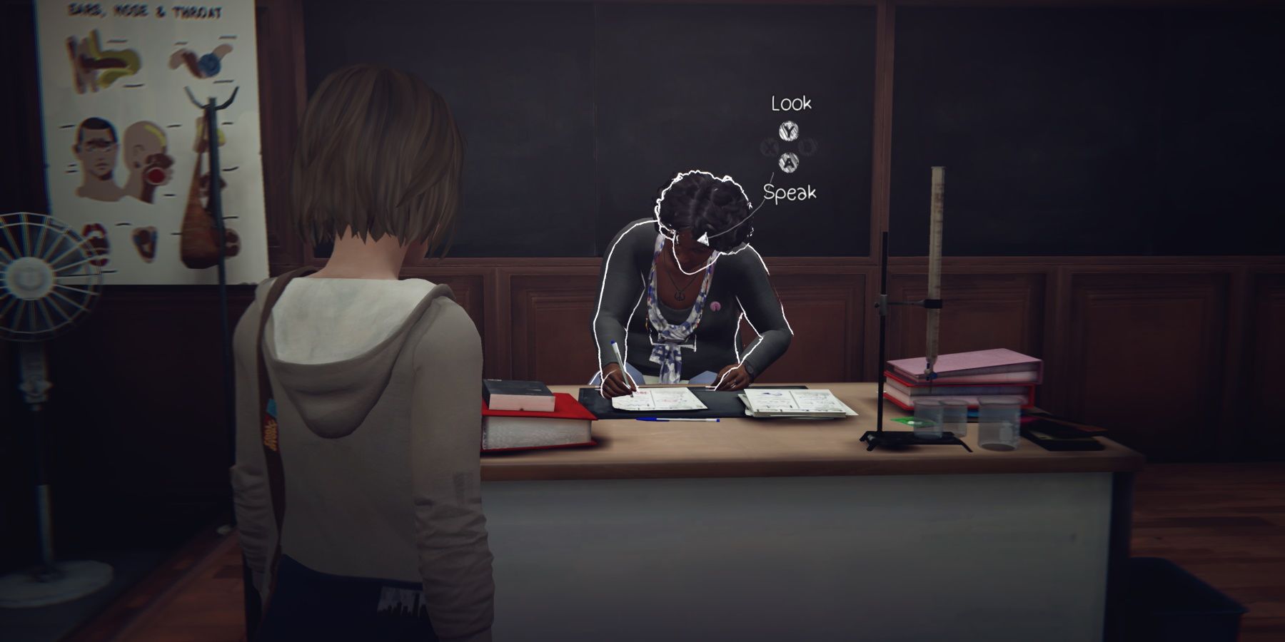 Max looking at Ms. Grant in episode 2 of life is strange remastered