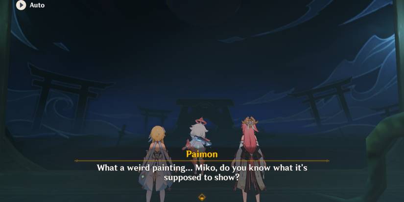 Painting in Yae Miko Story Quest domain