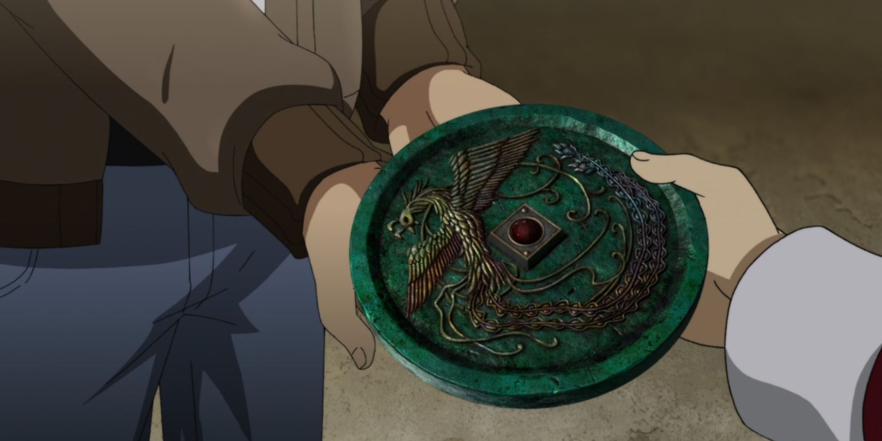 Phoenix Mirror close-up in Shenmue anime