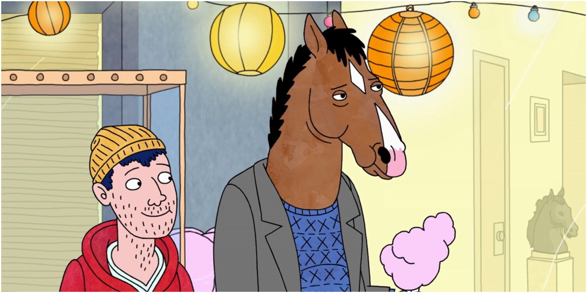 Picture Of BoJack Horsemen Sitcom With Cotton Candy 