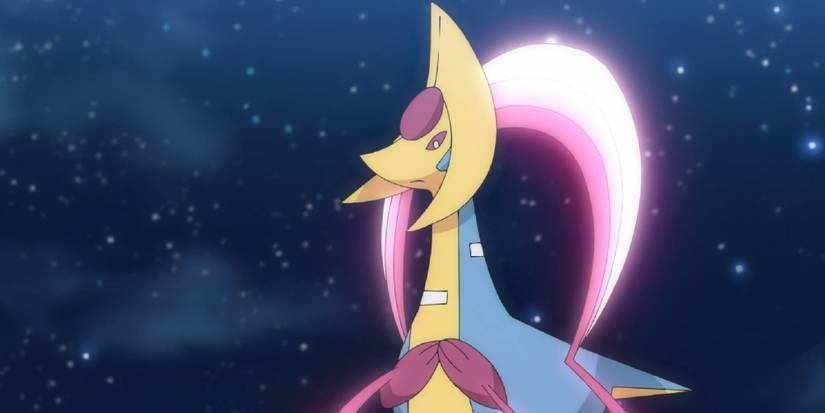 Cresselia at night in the anime