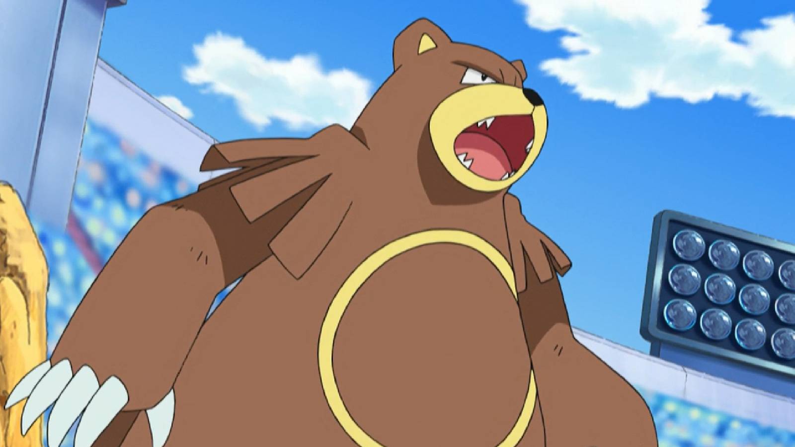 Ursaring during a Pokemon tournament in the anime