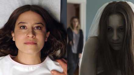 Ghost of Lucy and Isabelle from False Positive Split image of Isabelle