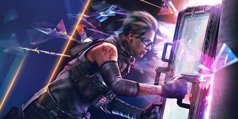 Rainbow Six Siege Croatian operator Osa using transparent shield to stop incoming bullets