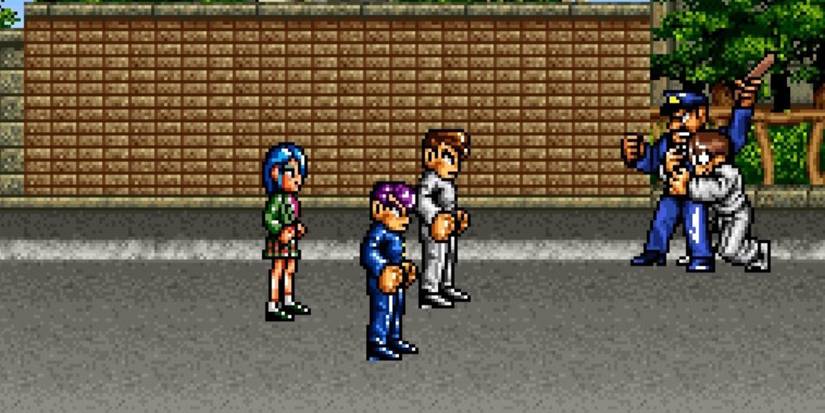 A scene featuring characters from River City Girls Zero