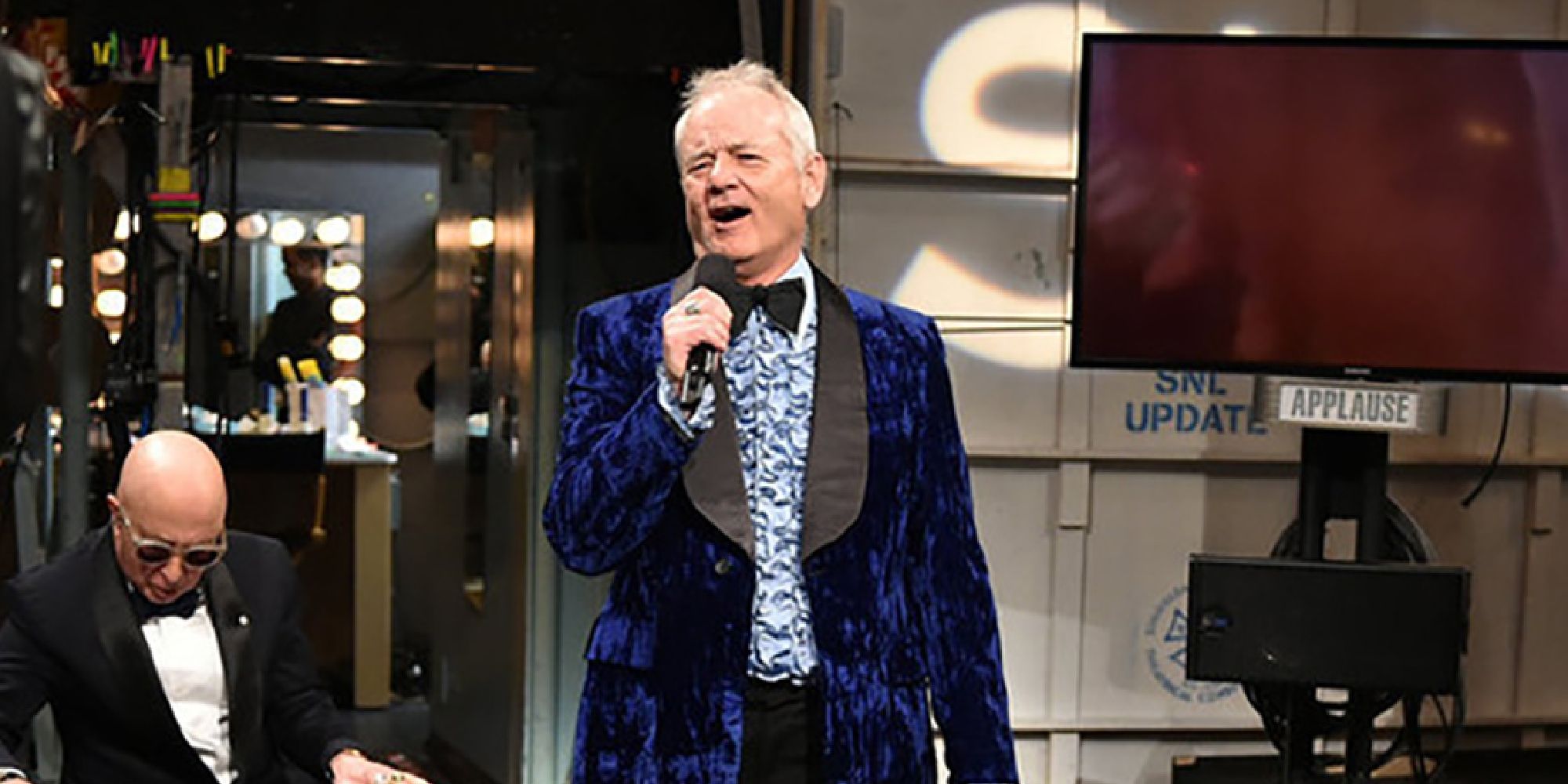 Bill Murray as Nick the Lounge Singer at SNL's 40th anniversary show, accompanied by Paul Schaffer