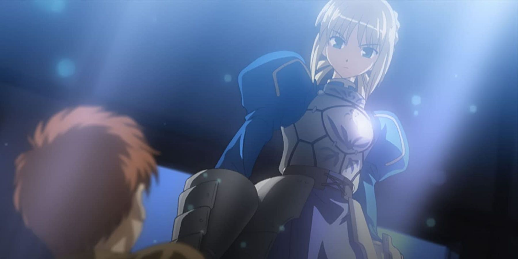 Saber meeting Shiro in Fate Stay Night