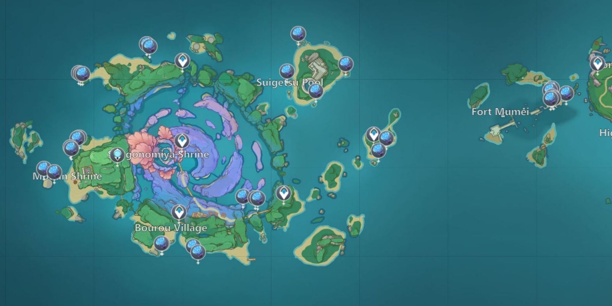 Sea Ganoderma location in Watatsumi Island Genshin Impact