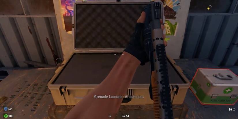 Serious Sam - Equip The Grenade Launcher - Player enhances his weapon for increased damage