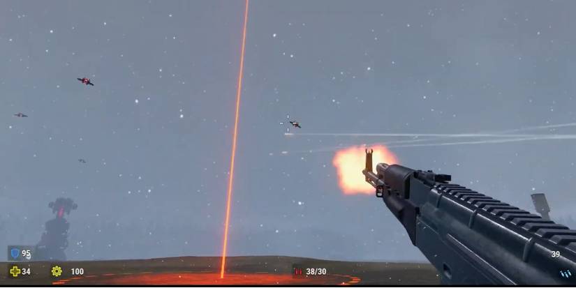 Serious Sam - Siberian Mayhem - AK74MX - Player fights enemies with assault rifle