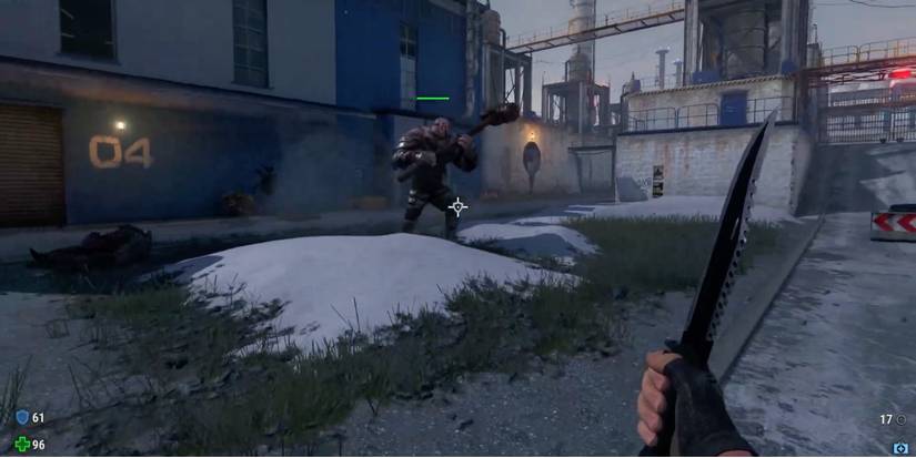 Serious Sam - Siberian Mayhem - Combat Knives - Player uses melee attack on enemy