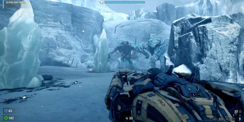 Serious Sam - Siberian Mayhem - Play With Friends - Player fights boss battle