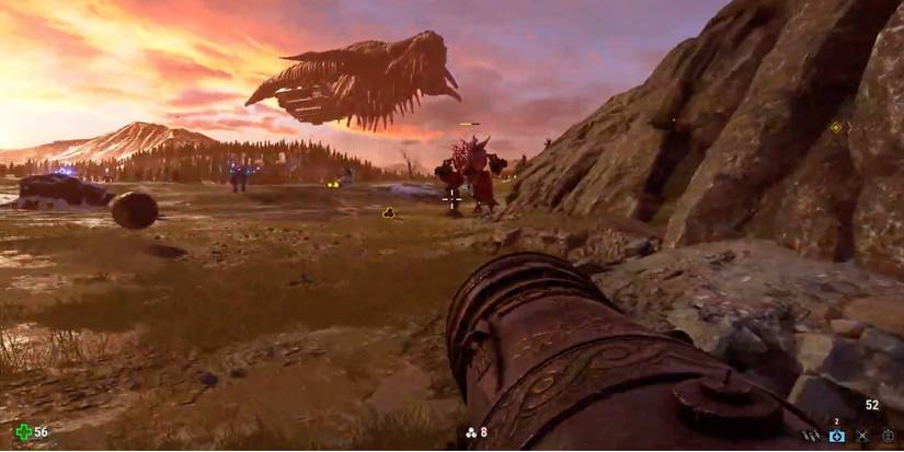 Serious Sam - Siberian Mayhem - SBC Cannon - Player shoots cannanballs at enemy