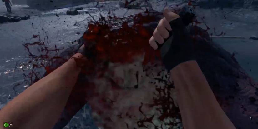 Serious Sam - Siberian Mayhem - Time Melee Attacks - Player strikes enemy with combat knife