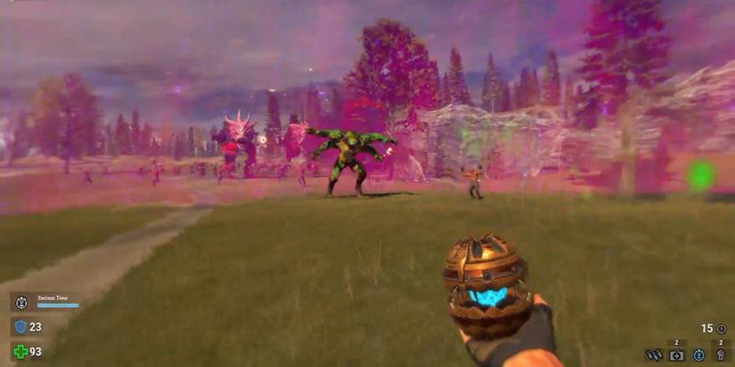 Serious Sam - Siberian Mayhem - Use Time Warp to Kill Hordes of Enemies - Player slows time to destroy monsters