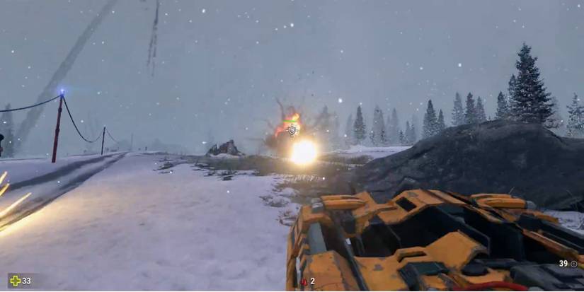 Serious Sam - Siberian Mayhem - XPML21 Rocket Launcher - Player blasts enemy at long-range