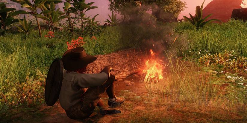 Setting up Camp in New World