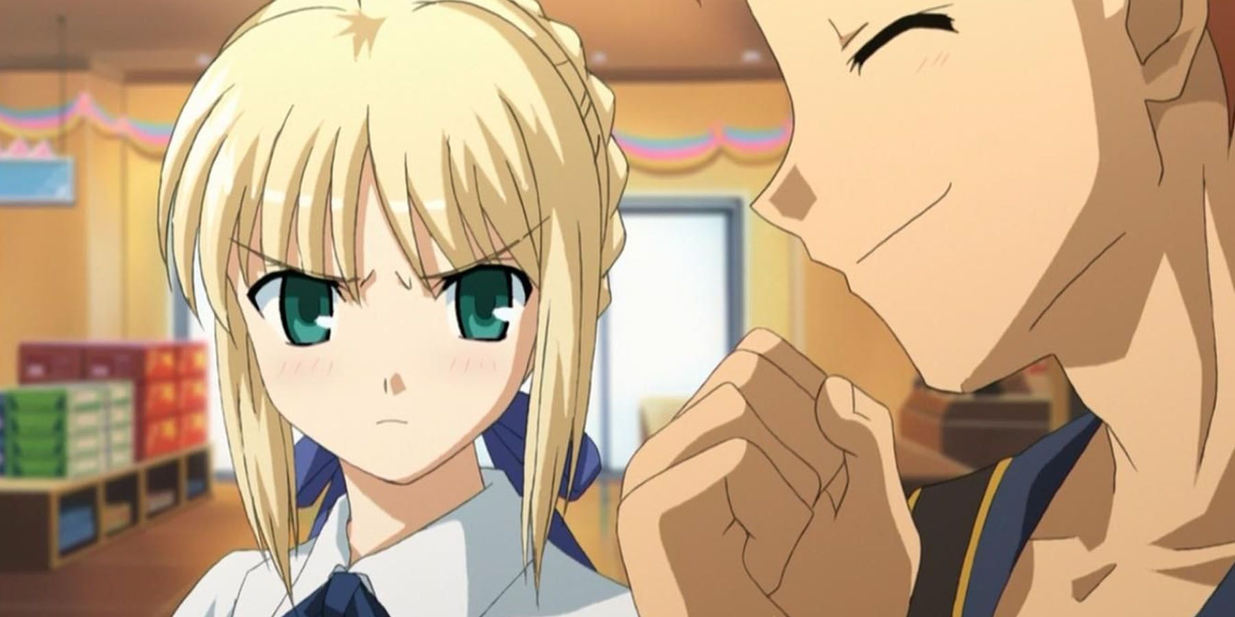 Shiro and Saber in Fate Stay Night