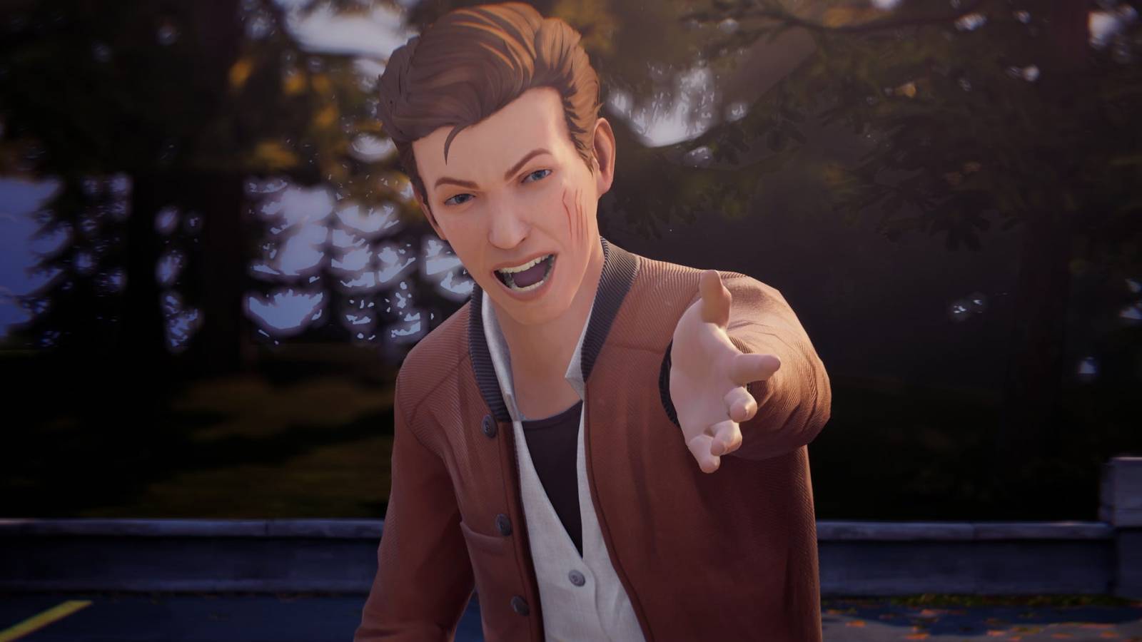 Nathan angry in parking lot during episode 1 in Life is Strange