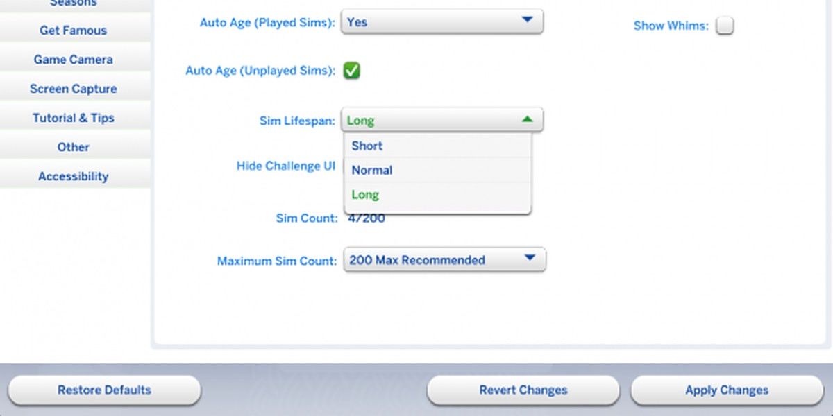 Sims 4 меняет продолжительность жизни