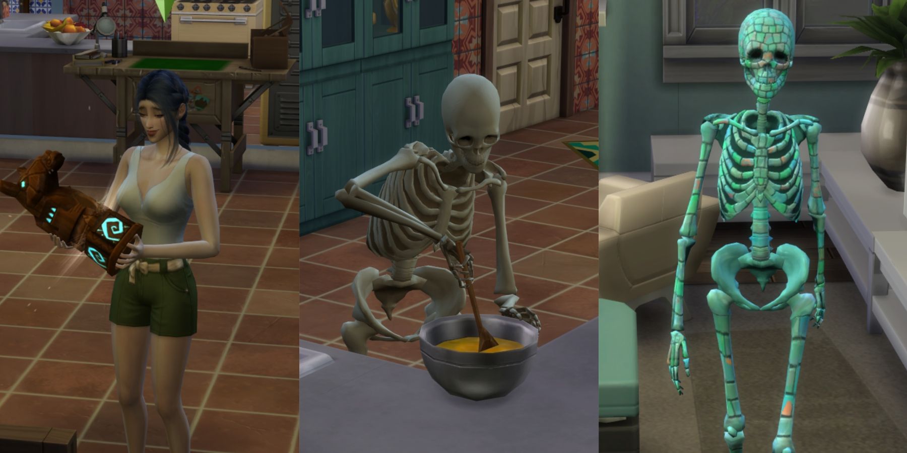 Skeleton cooking in the sims 4