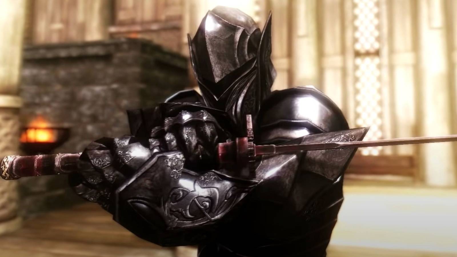 Skyrim Ebony Weapons and Armors Featured