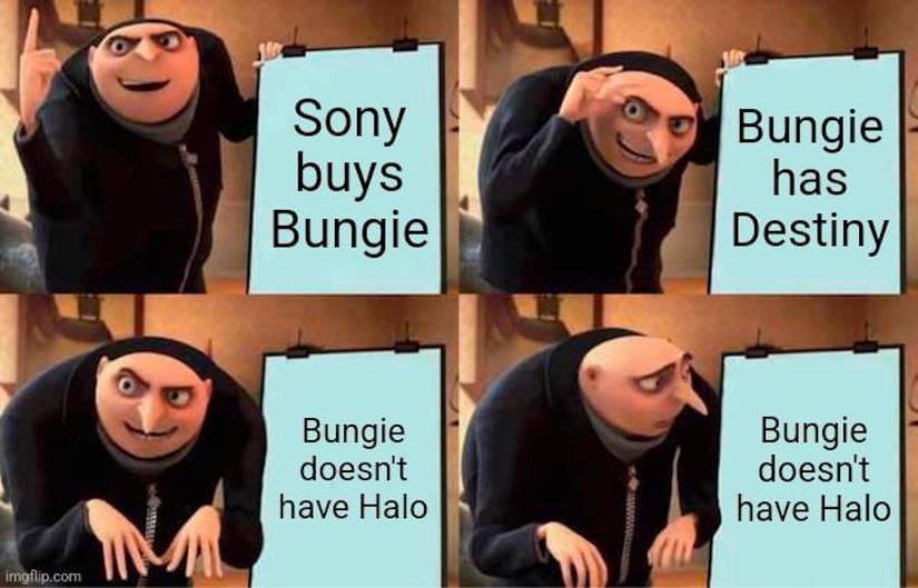 Sony beying bungie meme