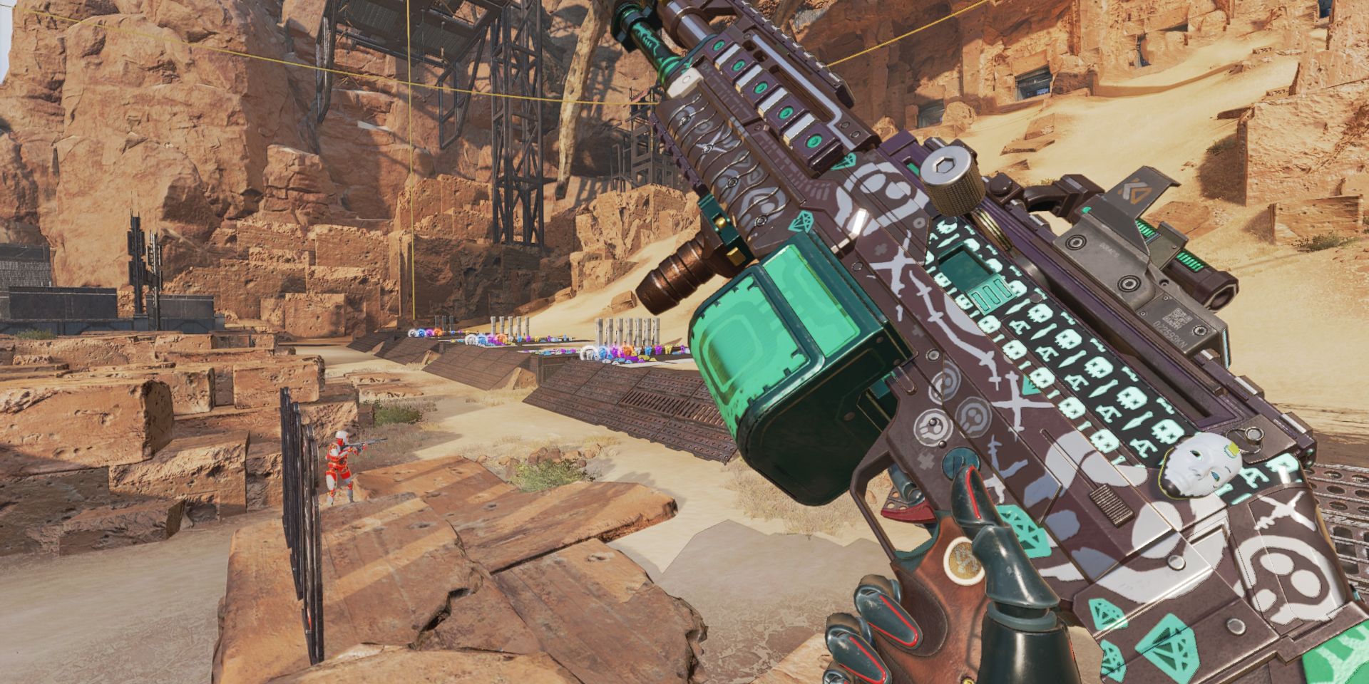 The M600 Spitfire LMG inside Apex Legends' Firing Range