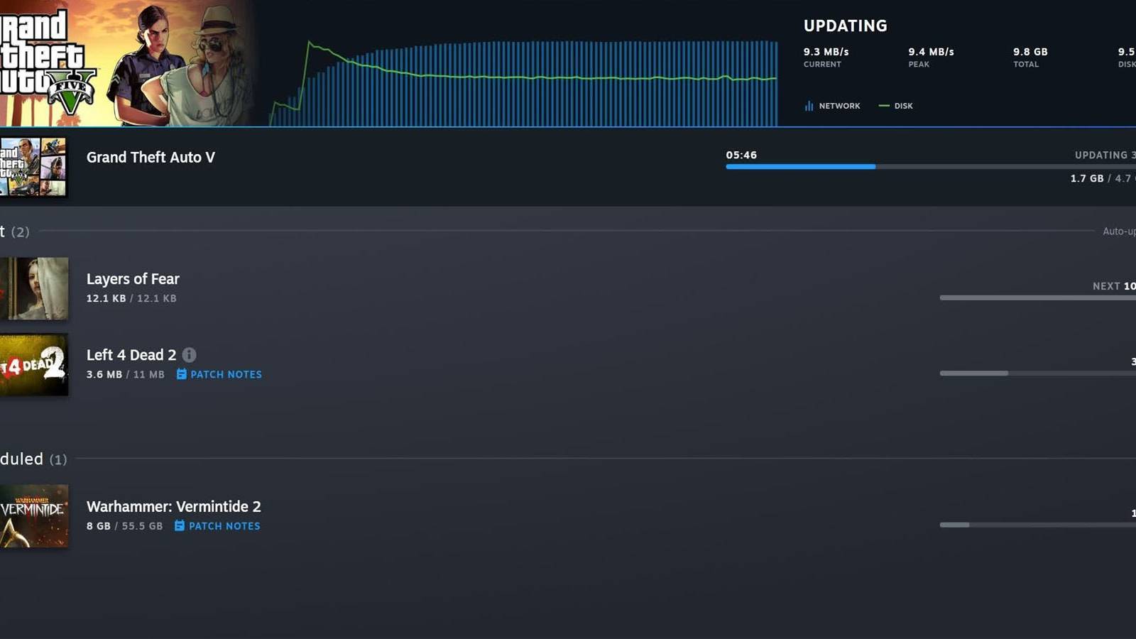 Steam Storage Update