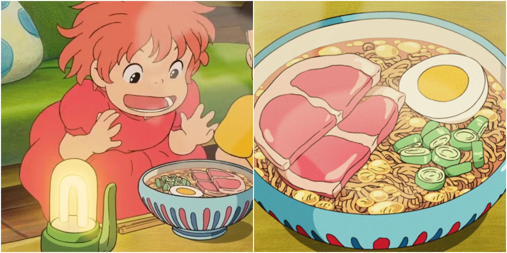 Studio Ghibli Ponyo Anime Ponyo впервые пробует лапшу рамен