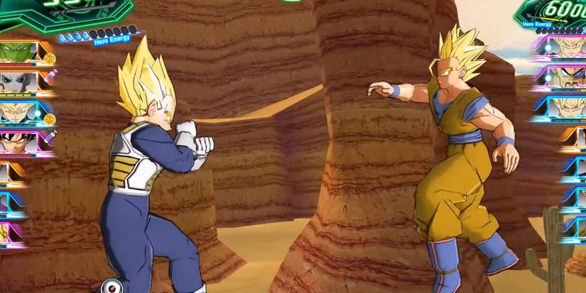 Super Dragon Ball Heroes Super Saiyan Goku vs Vegeta