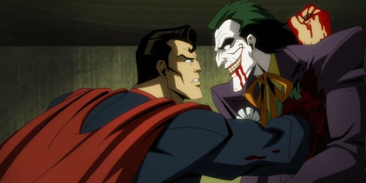 Superman and the Joker in the 2021 Injustice movie