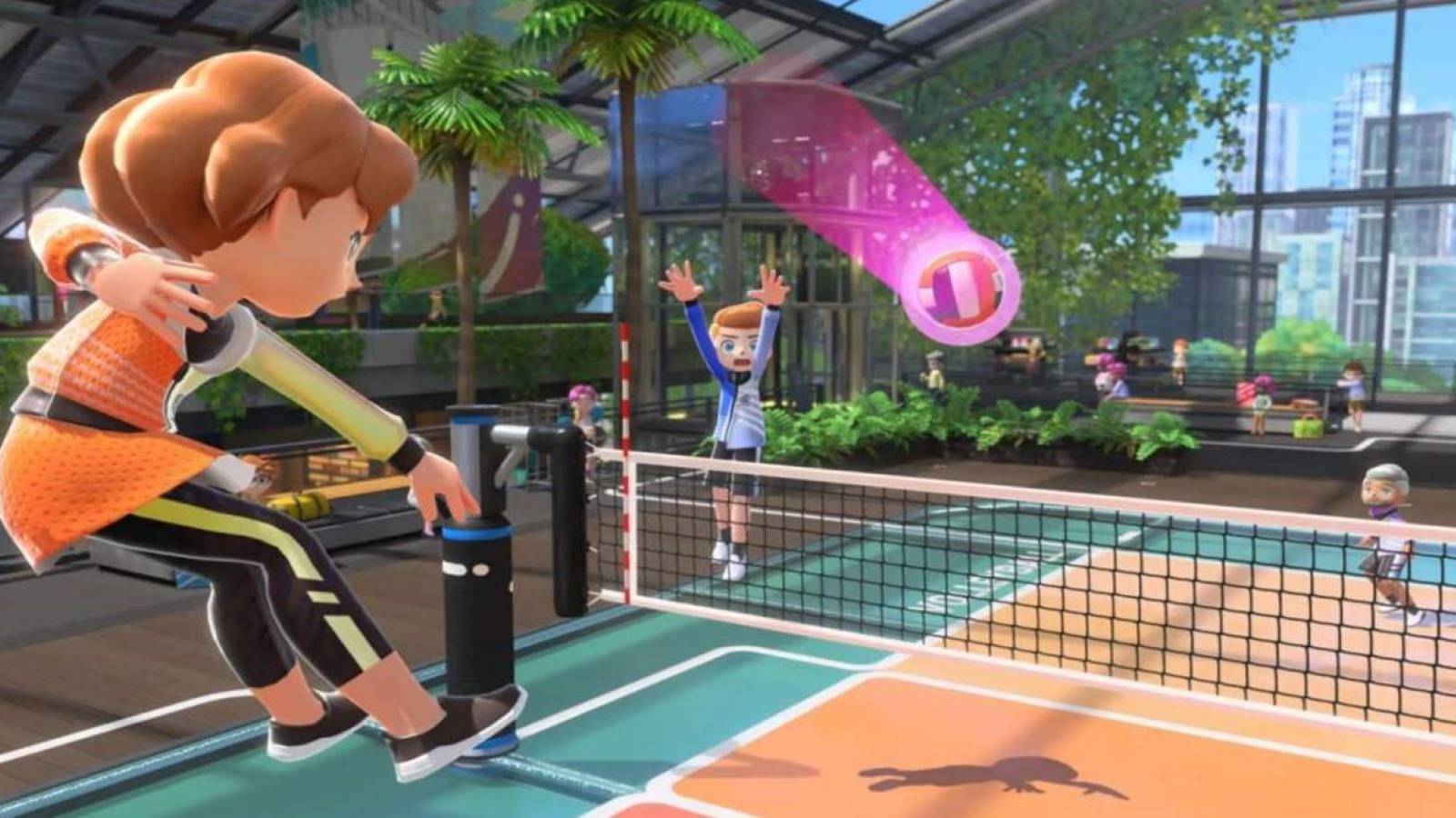 A player spiking a volleyball in Nintendo Switch Sports