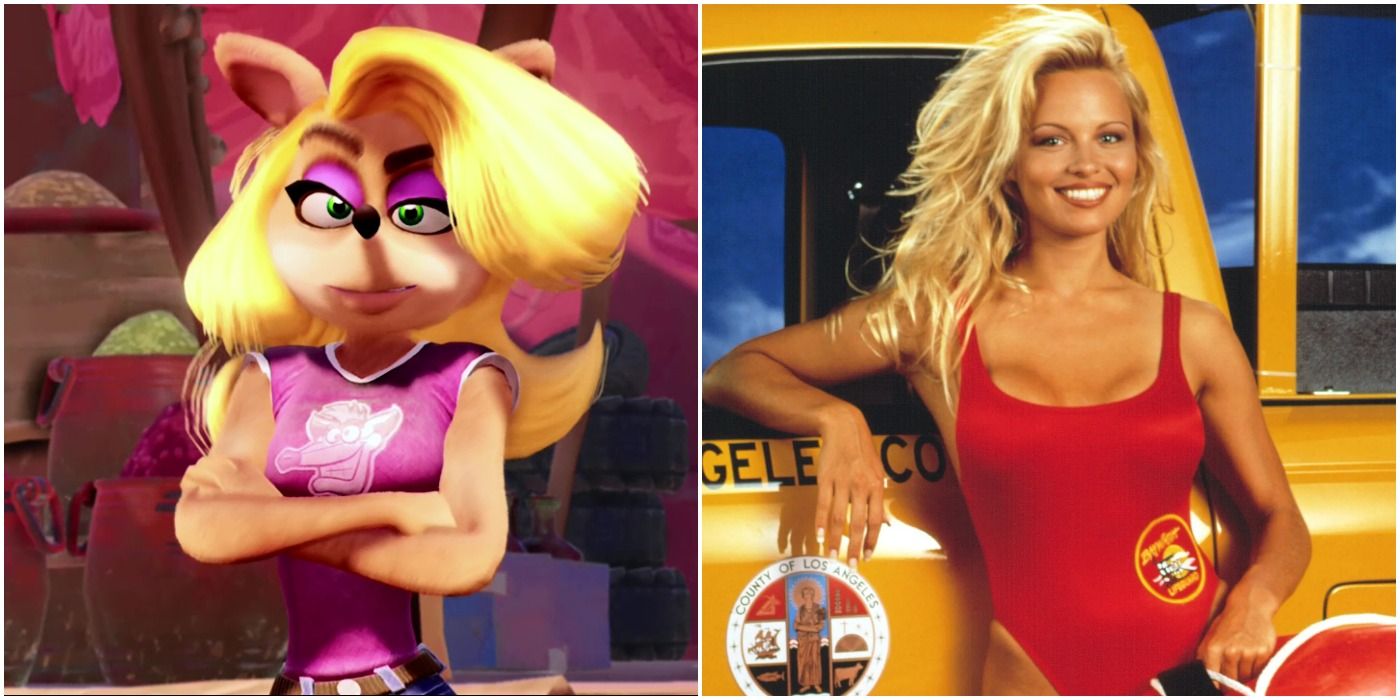 Tawna in Crash Team Racing: Nitro Fueled and Pamela Anderson in Baywatch