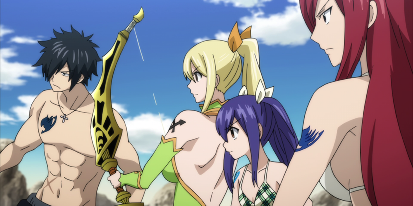 Team Fairy Tail facing their opponent 